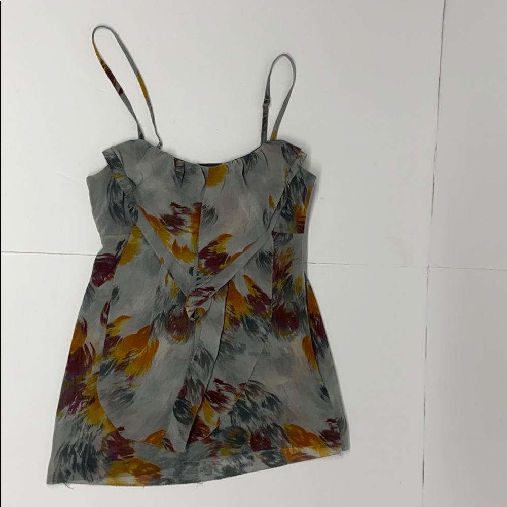 Grey Kensie Ruffled Tank Top